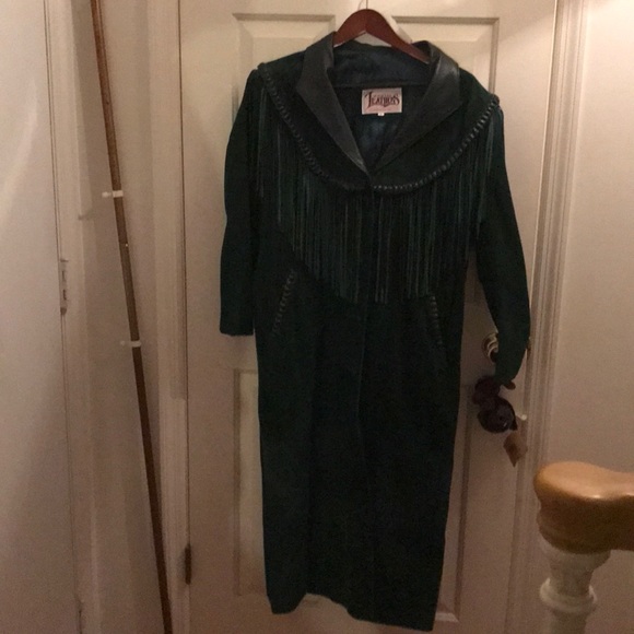 diamond leathers Jackets & Blazers - Suede green duster